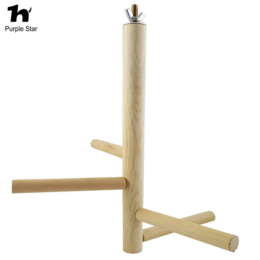 Фиолетовая звезда птица попугай 4 этапа деревянная вращающаяся игрушка перчи