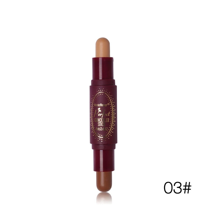 Бренд макияж двухсторонняя корректор Corrector Stick контур лица бронзирующий Корректор ручка шелковистая текстура покрытия 24 часа продолжительностью - Цвет: 03