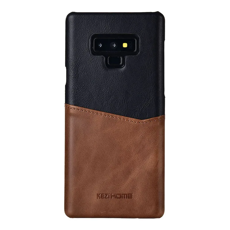 Чехол для samsung Galaxy Note 9 KEZiHOME, два цвета, натуральная кожа, твердая задняя крышка для samsung Note9, с карманом для карт