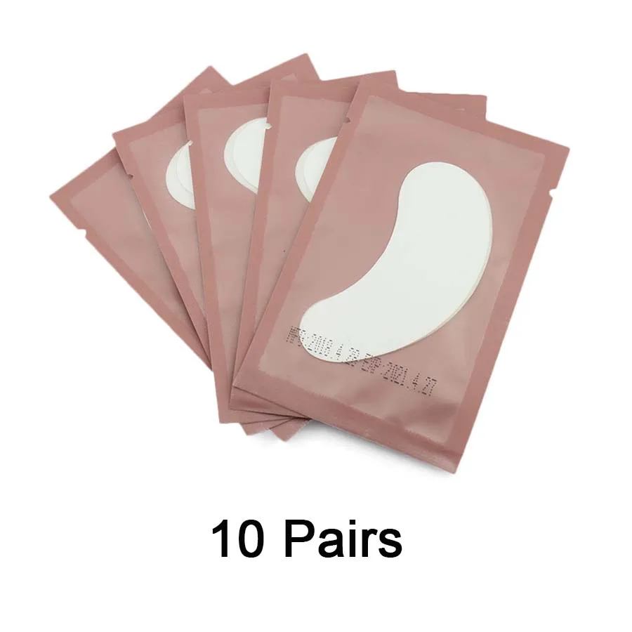 10pairs Pink 10/20 Париж подушечки для наращивания ресниц коллагеновые гелевые подушечки для наращивания ресниц без ворса под накладки для наращивания ресниц - Цвет: 10pairs Pink