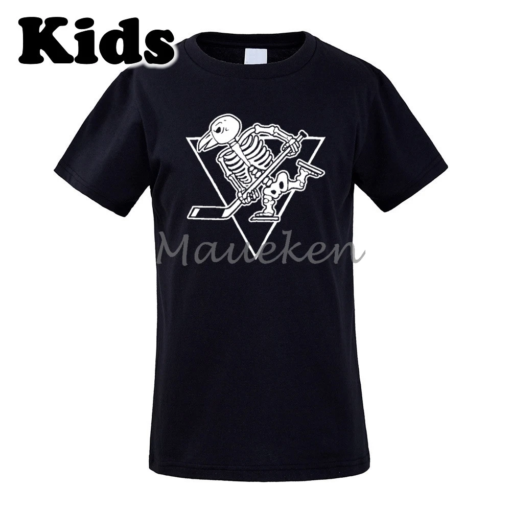 Детская Модная стильная футболка с черепом одежда Молодежная Футболка для