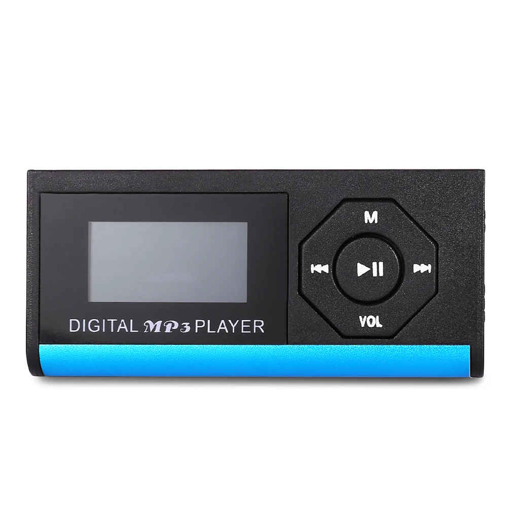 Модные ЖК дисплей Экран Металл Мини Clip наушников usb кабель с 432SD карты MP3 музыка