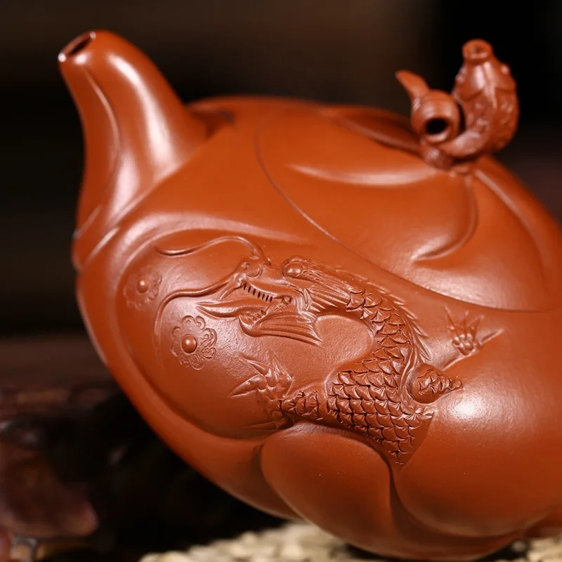 Рифма морской песчаный горшок Исин Чайник рекомендуемый кунг-фу Чжу грязь dahongpao традиционная рыба дракон 190 c