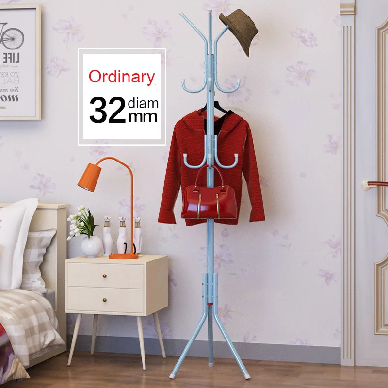 Ordinary Blue Простой металлический стеллаж для пальто, сборная напольная шляпа для гостиной, витрина для одежды, мебель для дома, несколько крючков, вешалка для одежды - Цвет: Ordinary Blue