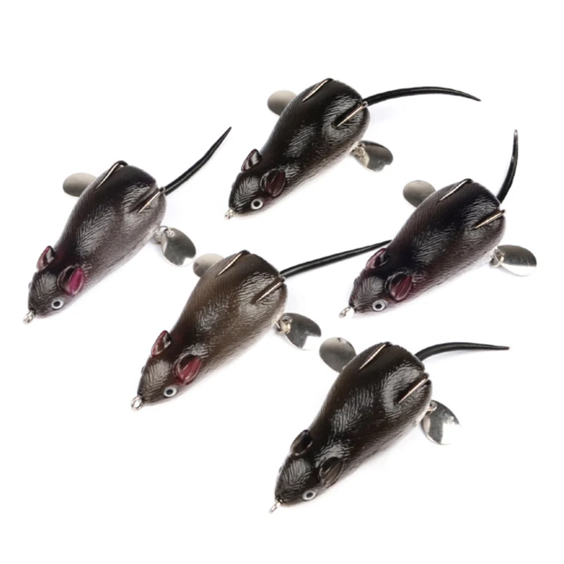 1Pcs Mouse Lure 7cm 17g Fishing Lures Double Hooks Frog With Spoon Artificial Crank Strong For Sea Tools Accessory | Спорт и