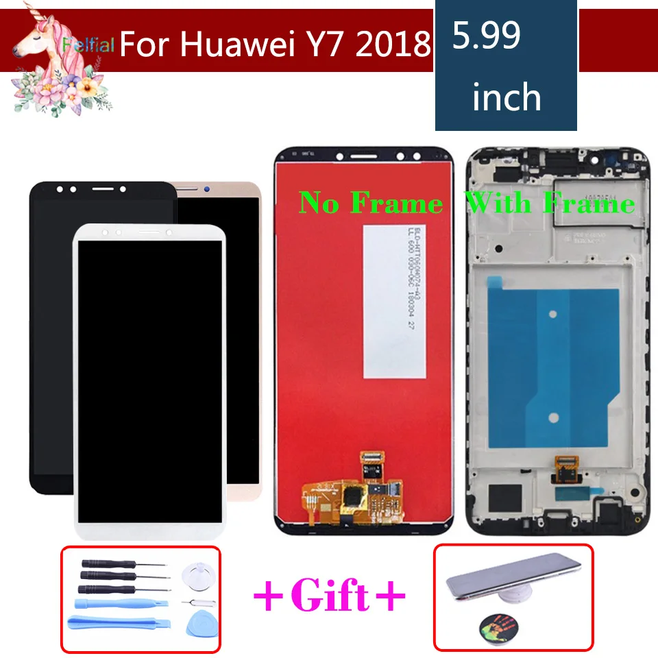 Оригинальный Для Huawei Y7 2018 ЖК LDN L01 L21 дисплей сенсорный экран в сборе с рамкой Prime