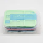 5 цветов, стоматологический разделенный лоток, пластиковый инструмент, автоклавируемый для лабораторных принадлежностей