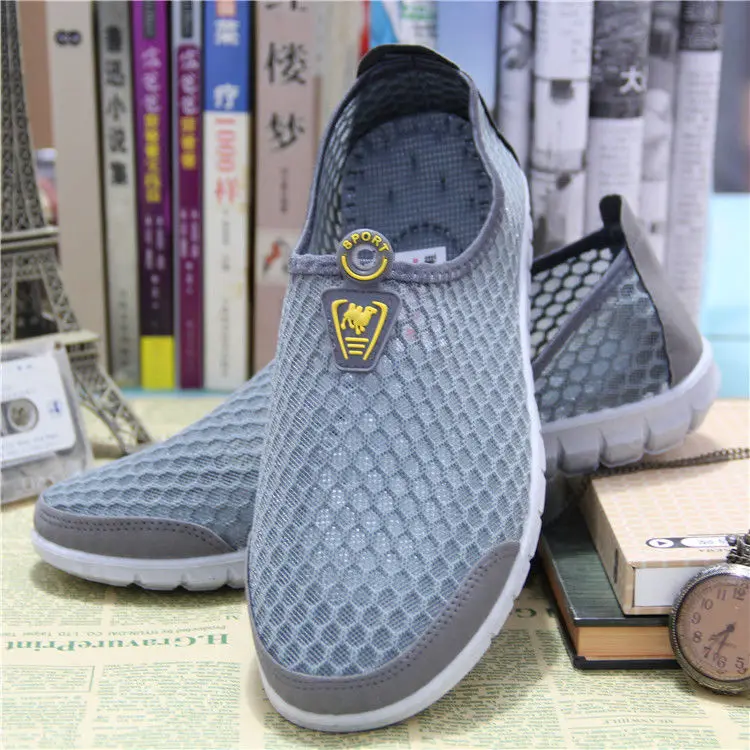 Old Beijing cloth men's mesh casual flat sneakers low to help dad breathable work shoes | Обувь