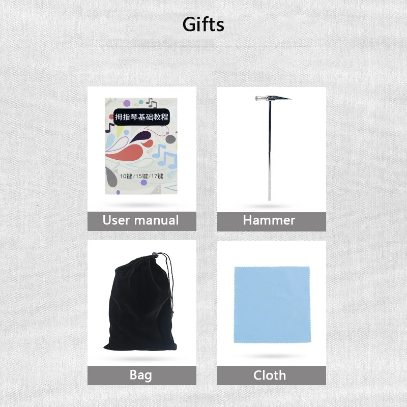17 клавиш портативное пианино для большого пальца Деревянный инструмент