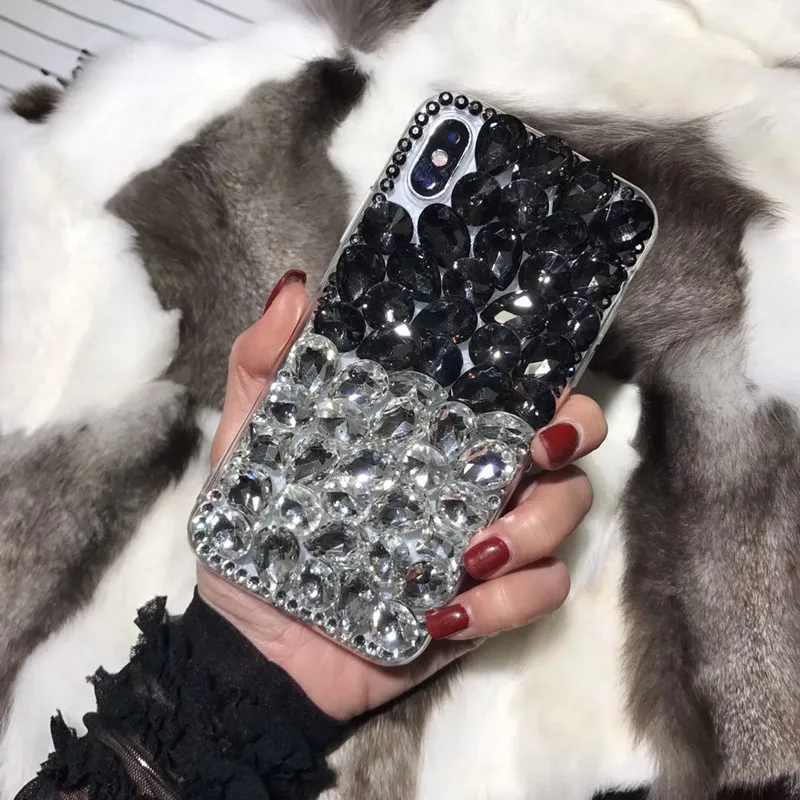 Чехол для телефона iPhone 11 Pro Max X 8 7 6 6S Plus XR XS MAX Блестящий Алмазный чехол мягкие чехлы