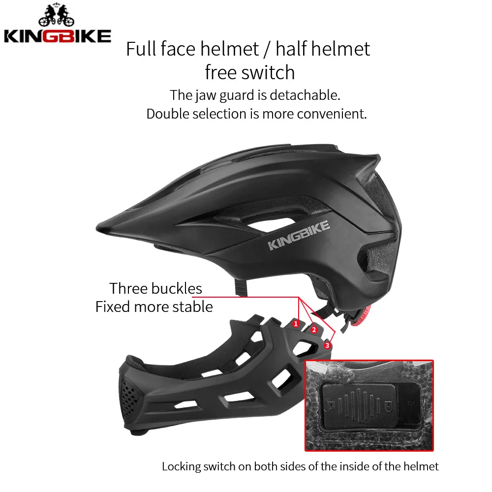 KINGBIKE велосипедный шлем для детей Полный лицевой Чехол спортивные шлемы Детские MTB велосипедные шлемы для катания на коньках безопасная защита