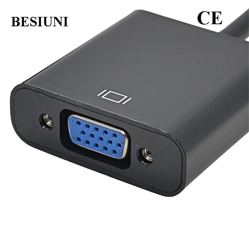 Кабель адаптер BESIUNI DisplayPort DP к VGA профессиональный для Apple MacBook Air Pro iMac Mini Thunderbolt|dp to