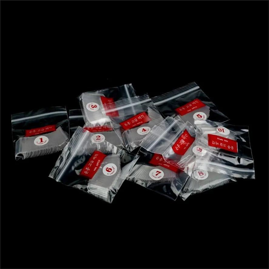 New 500 Pcs ABS Transparent Fake Nail For DIY Nails Design False French Tips 0319#30 | Красота и здоровье