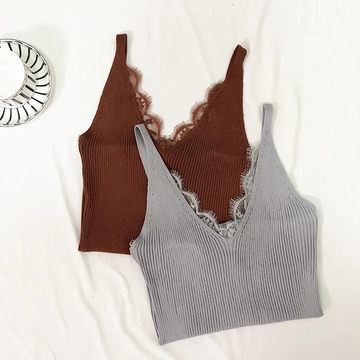 L & Y Мода элегантный топ с кружевом бретели Для женщин Vestido летние модные стильные