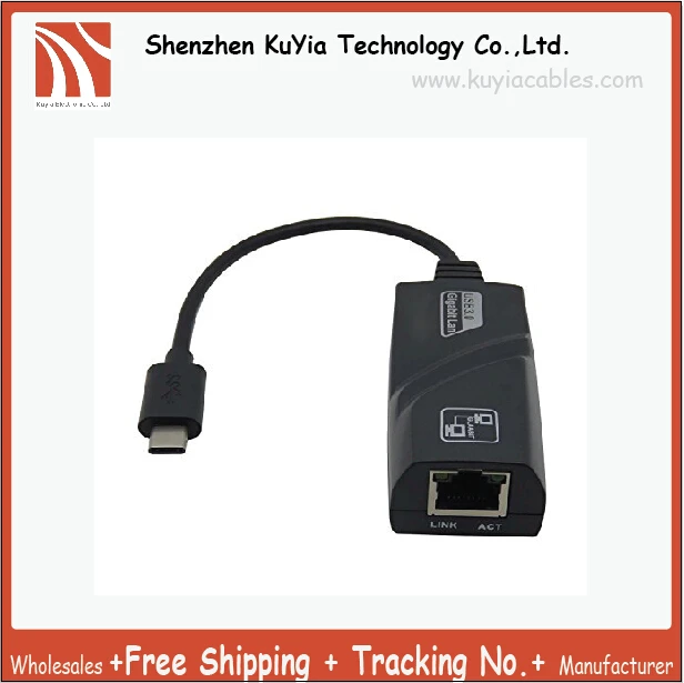 KUYiA Male Type C для порта LAN RJ45 1000M Gigabit Ethernet сетевой адаптер Разъем Apple Macbook и ноутбука ПК