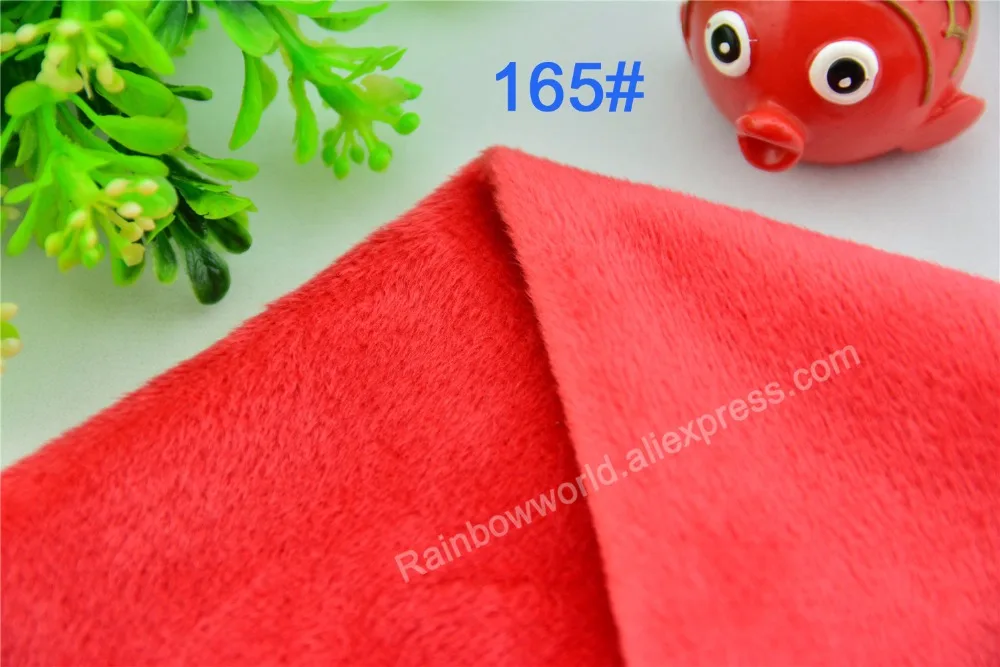 165 # красный микрофибры Minky мягкий velboa трикотажные ткани для шитья простыня диван