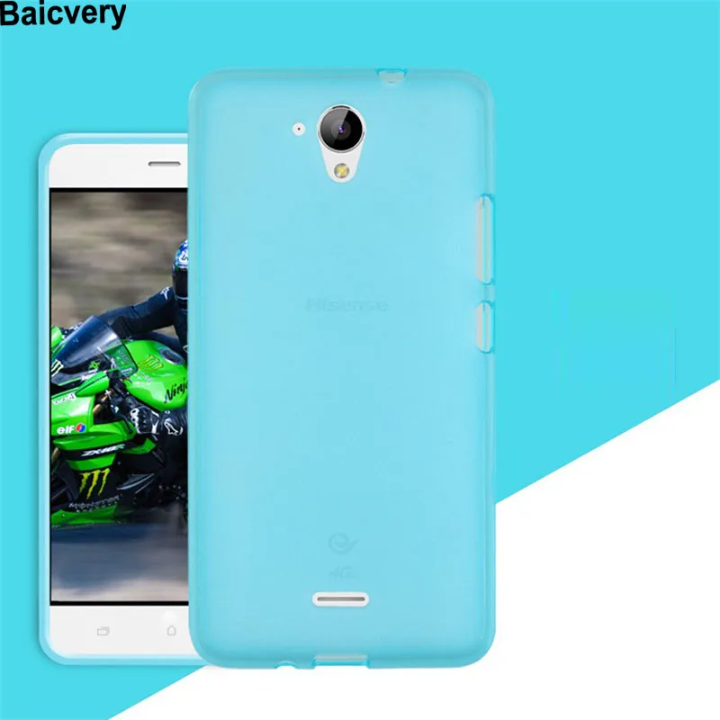 Мягкий резиновый матовый чехол Hisense F20 из ТПУ цветной для высокое