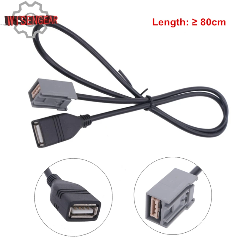 80 см AUX USB Кабельный адаптер удлинитель провода для Mitsubishi Honda 2009 2017 аудио медиа