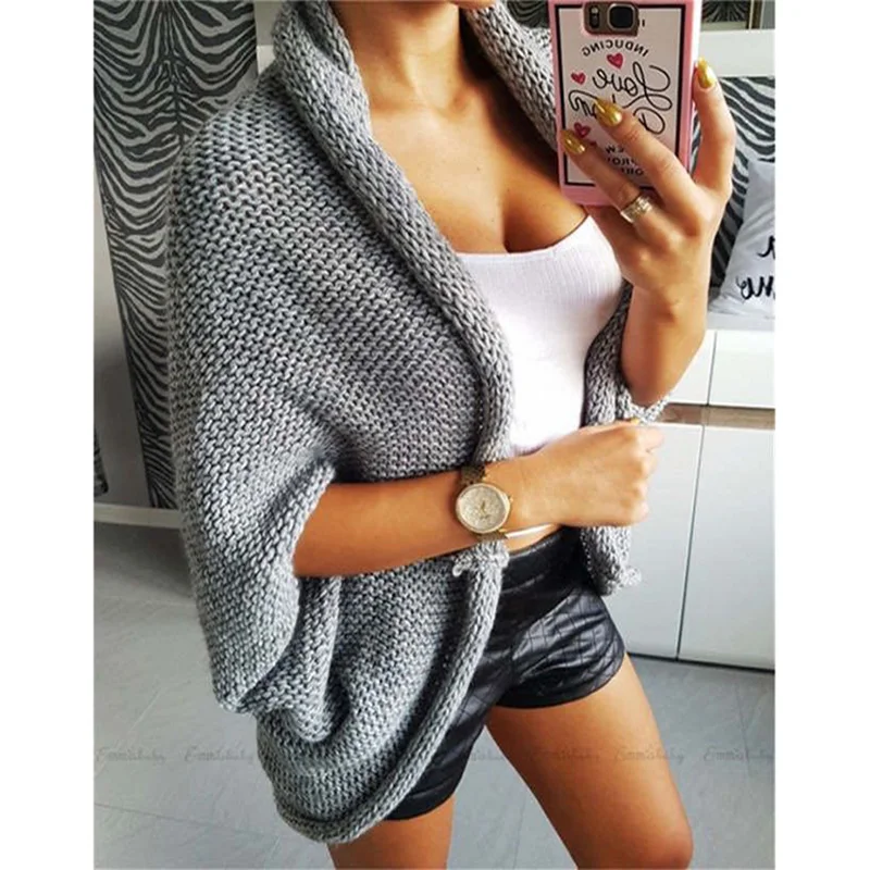 Harajuku Cardigan Sweater Women Solid Long Sleeve Womens Sweaters Winter Clothes Korean Style SJ3657F |