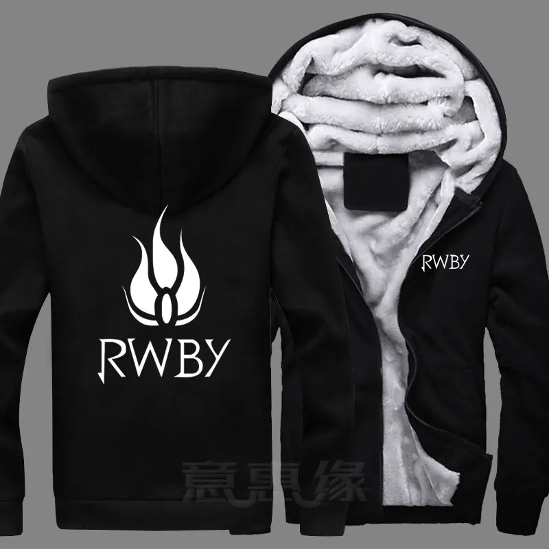 RWBY Толстовка Руби Роуз аниме пальто зимняя куртка Для мужчин толстые свитшоты на молнии - Цвет: 09