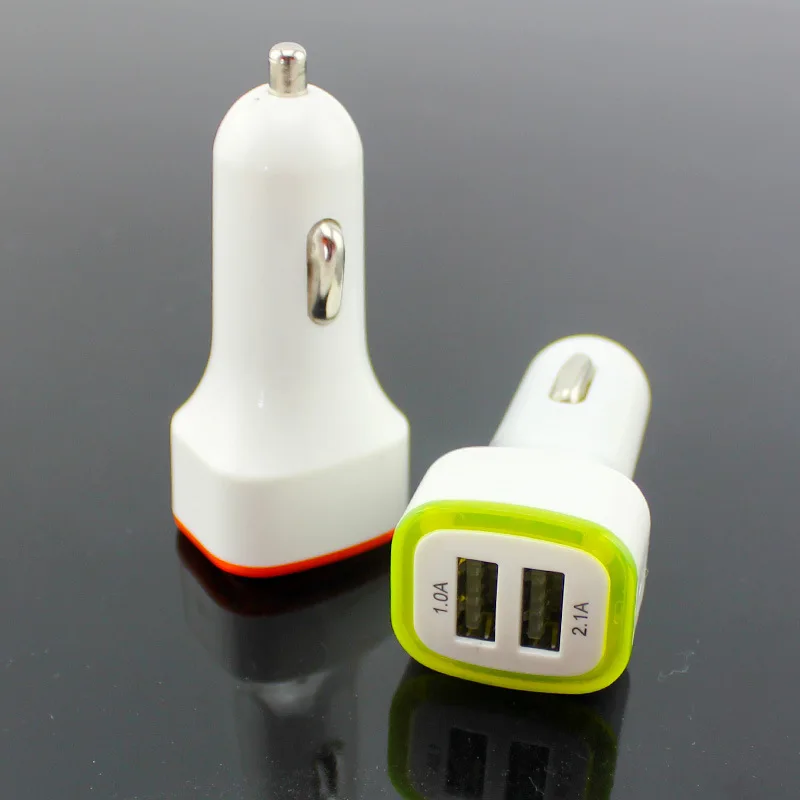 Автомобильное светодиодное Зарядное устройство USB двойной автомобиль для