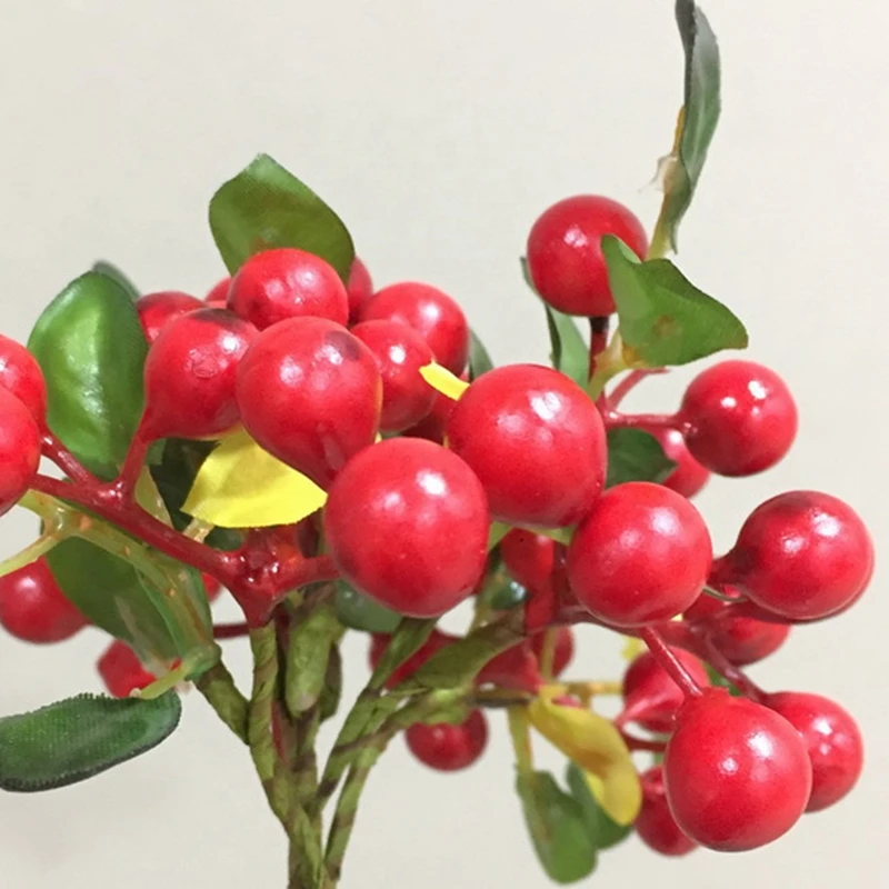

6pcs 30cm Blueberry Fruit High Grade European Simulation Flower Holiday Vacations Party Adornment Ceremonies Ornament Artware