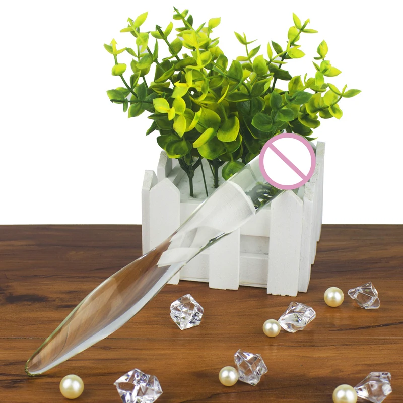 Двойной стеклянный дилдо из стекла пирекс Qomolomo женские фаллоимитаторы секс