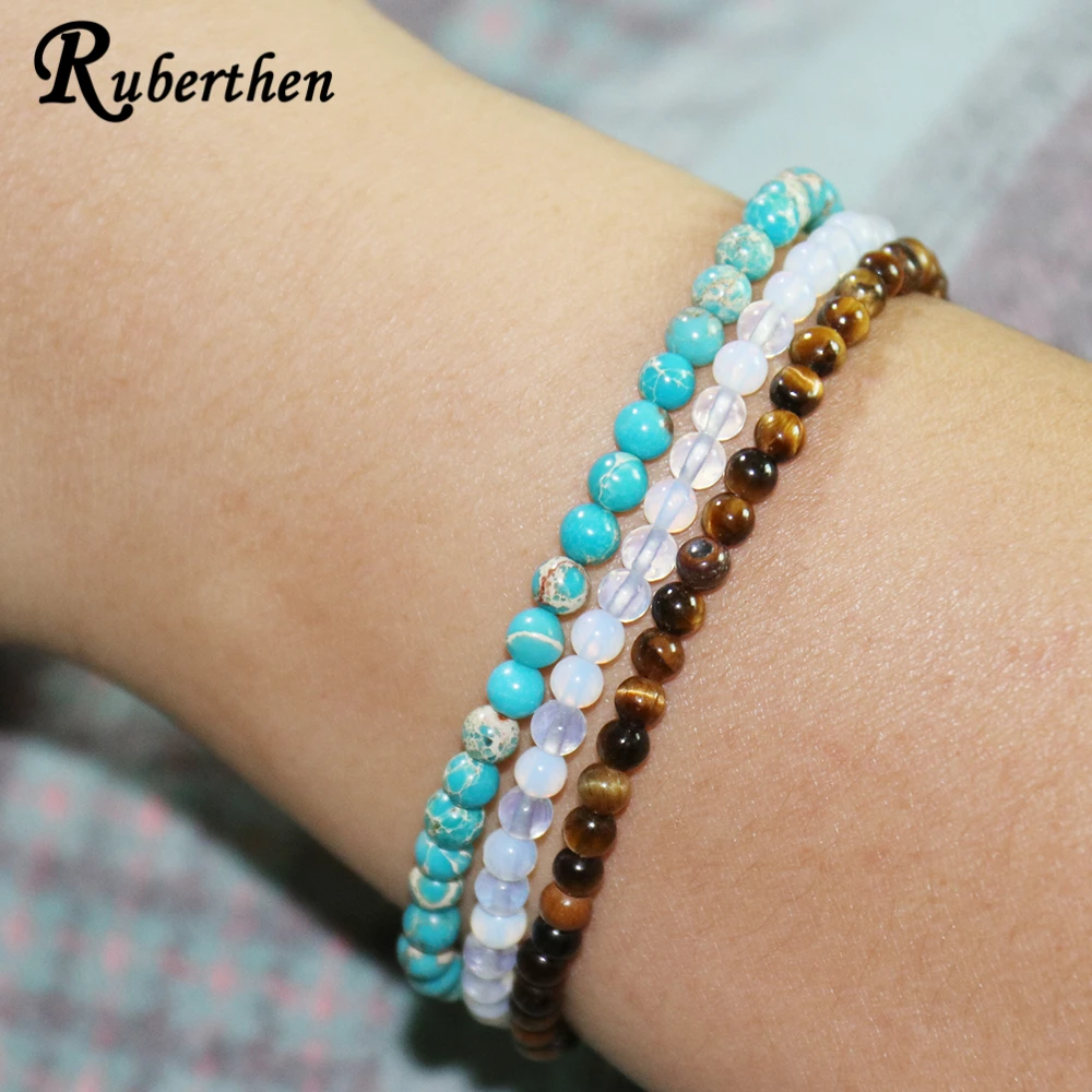 Ruberthen Blue Regalite браслет из тигрового глаза Amazonite Mini энергетические браслеты