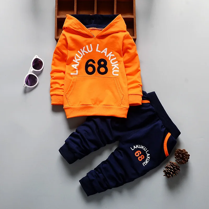 2018 Spring Letter New Casual Boy Tracksuit Pullover Jogging Set Childen Hoodies Sweatpants Sports Suit Children's Clothing |