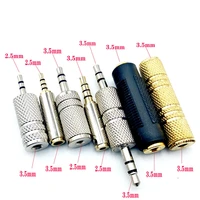 3pcslot 2 5mm3 5mm female to female audio adapter connector coupler stereo ff extension audio plug converter male to female