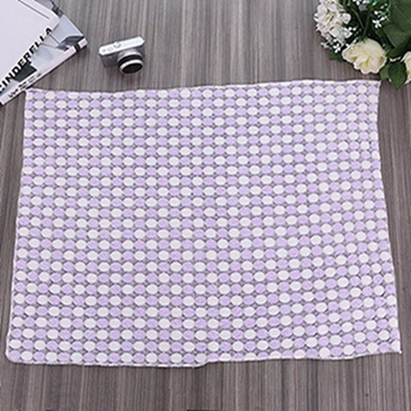 Pet Dog Bed Soft Blanket Coral Fleece Mats Cat Mat Puppy Cushion Sleeping Cover Purple Yellow Dots Supplies | Дом и сад