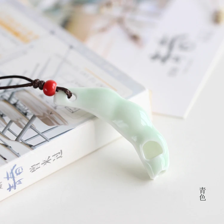 Fashion Jewelry Handmade Ceramic Pea Pods Cyan or White Whistle Pendant Necklace for Women Lovers Fine | Украшения и аксессуары
