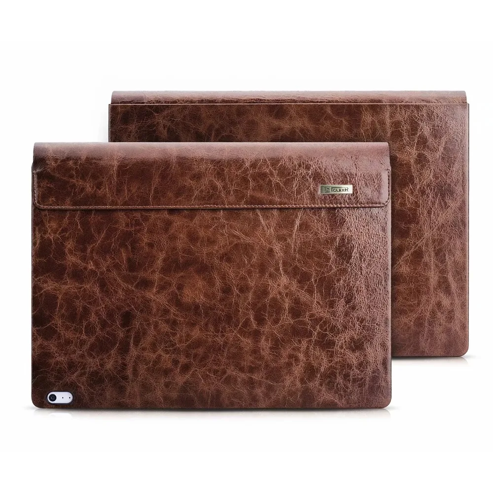 

Icarer Oil Wax Genuine Leather Folio Case For Surface Book 3 Book 2 (i7 CPU) 13.5" Luxury Detachable Cowhide Leather Cover