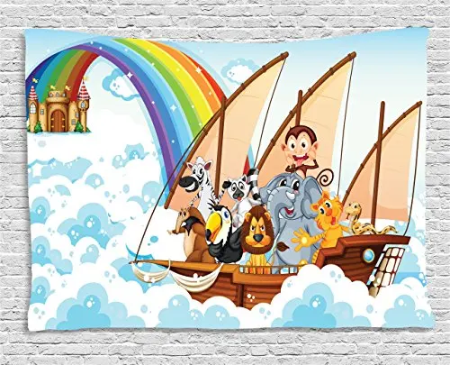 Тропический гобелен кокосовые пальмы на пляже изгиб от ветра горизонт над морем