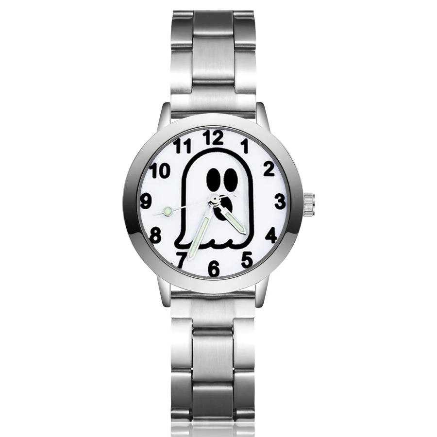 

Cute Cartoon HALLOWEEN skeleton pumpkin style Children's Watches Kids Student Girls boys Quartz Metal steel Wrist Watch JA56