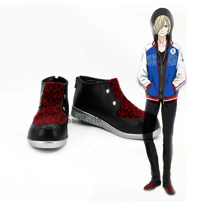 YURI! Обувь для костюмированной вечеринки в стиле аниме на льду Yuri Plisetsky Ботинки