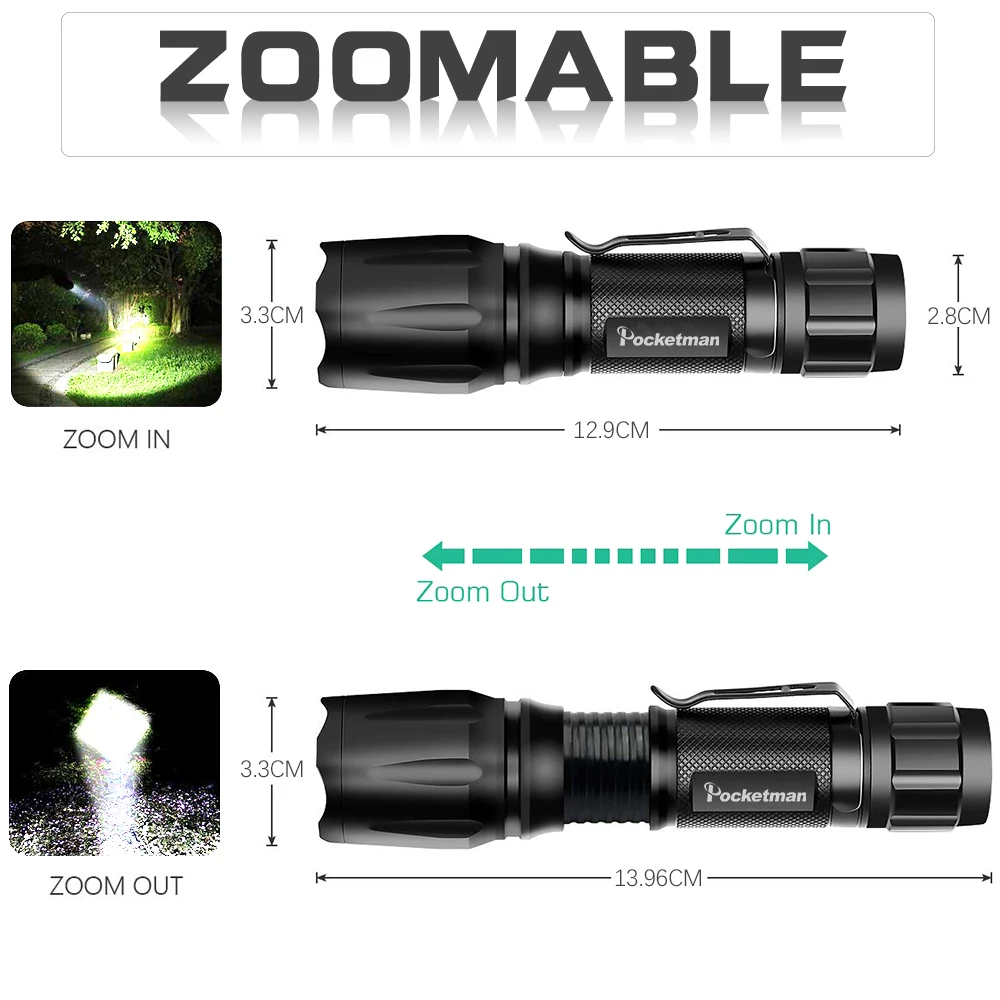 6000лм светодиодный фонарик ультра яркий XML T6 фонарь Zoom linterna с 5 режимами