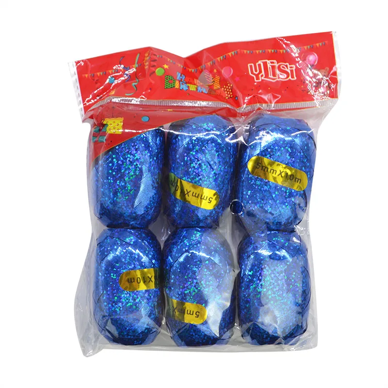 B06 6pcs 10m ribbon Вечерние аксессуары для воздушного шара, 1 комплект, цепочка для воздушного шара, держатель с зажимом, палочка для шариков, клей в горошек, украшение для свадьбы, дня рождения, вечеринки - Цвет: B06 6pcs 10m ribbon