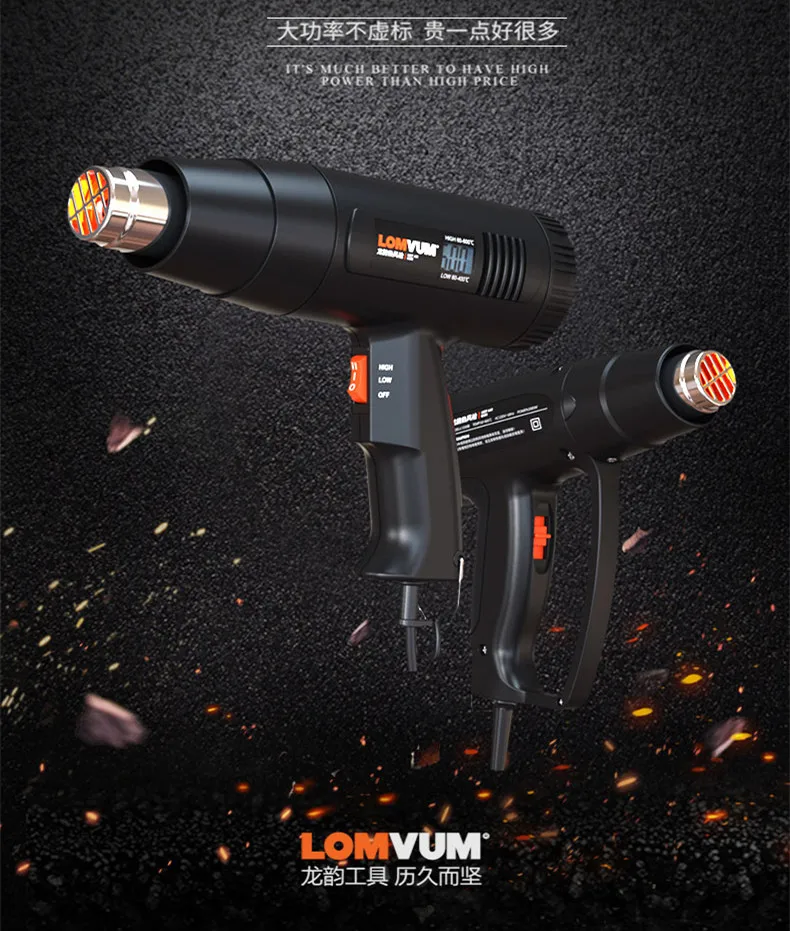 Промышленный Электрический тепловой фен LONGYUN терморегулятор тепловые пистолеты