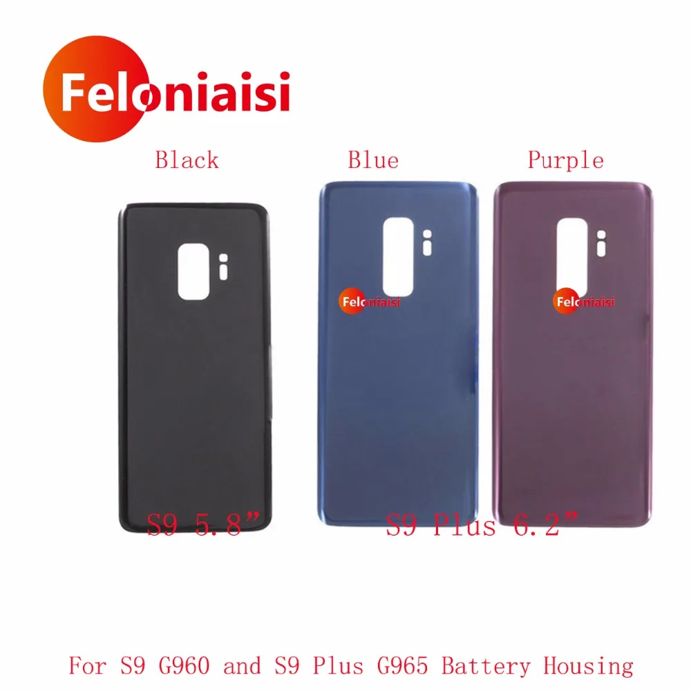10 шт./лот для samsung Galaxy S9 G960 S960F и плюс G965 G965F Корпус Батарея дверь сзади шасси задняя