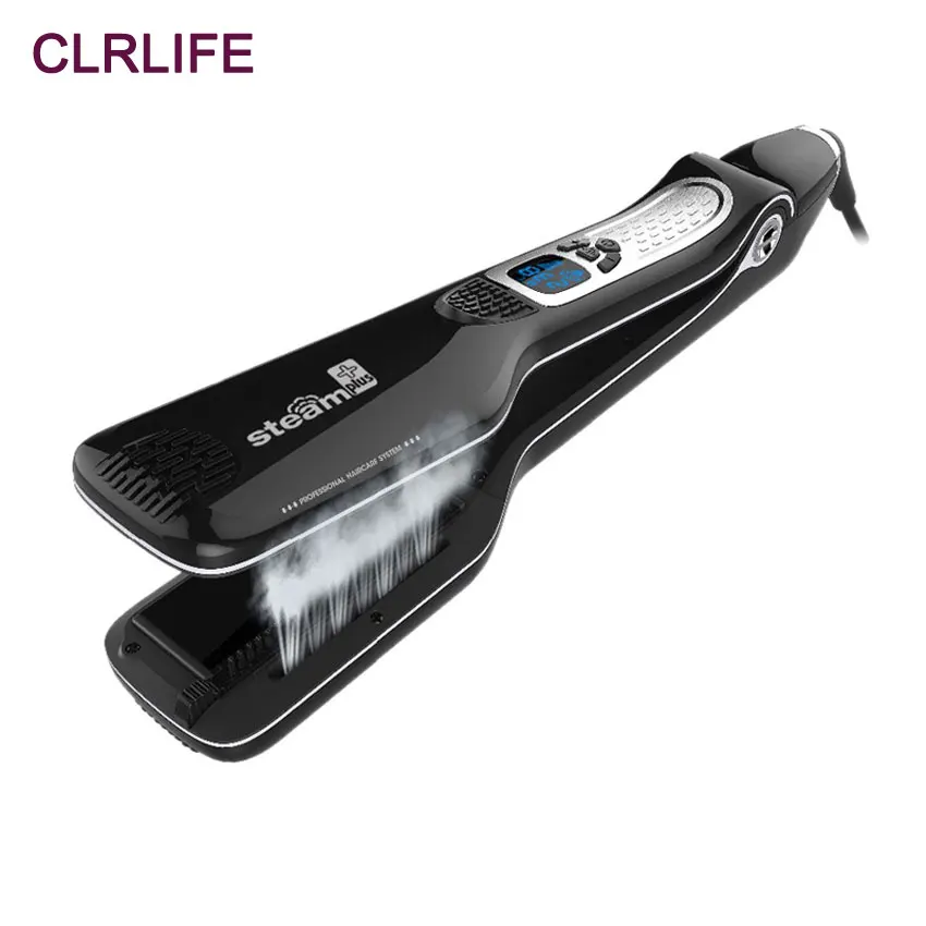 CLRLIFE Steampod выпрямитель для волос, щетка, титановый керамический плоский утюг, профессиональная электрическая расческа, паровой выпрямитель для волос