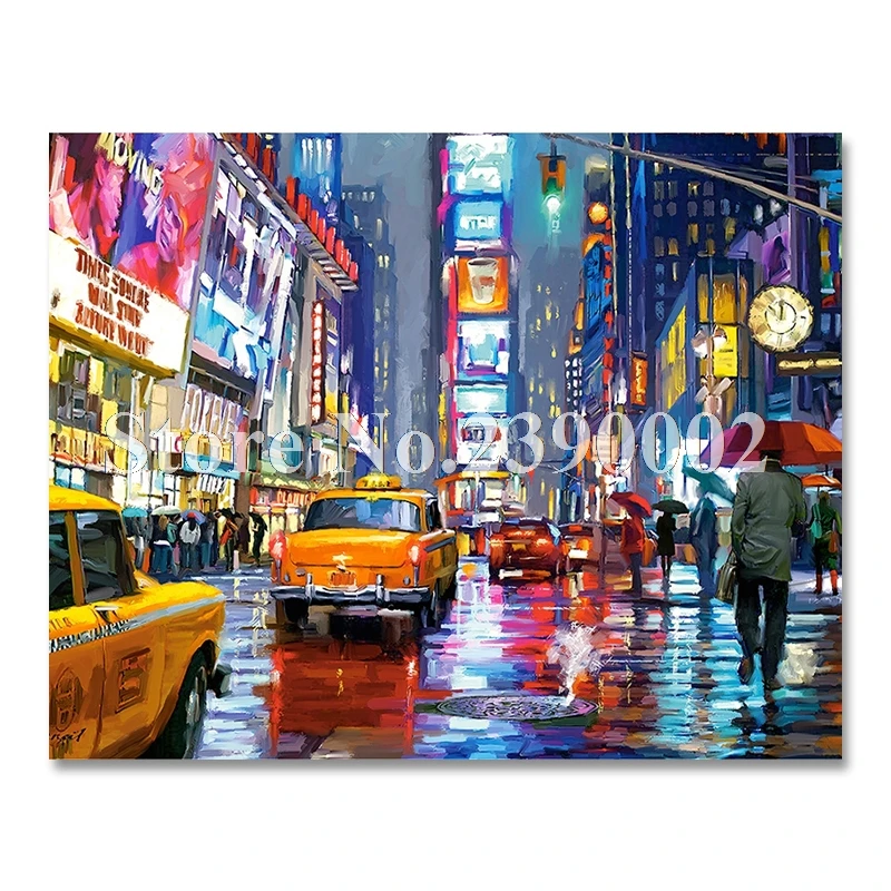 Street view Diamond Embroidery Paris city street DIY Painting Cross Stitch Kit 5D Full Square Mosaic Needlework | Дом и сад