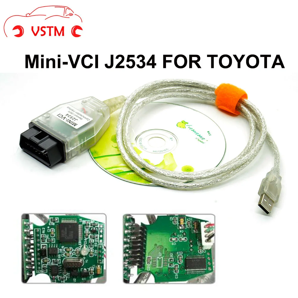 VSTM мини VCI интерфейс для TOY-OT-A последние V13.00.022 ТИС Techstream MINI-VCI FT232RL чип J2534 OBD2 Диагностический кабель