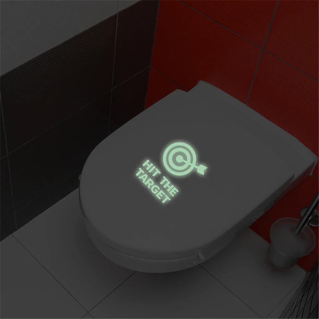 Новинка 2019 Современная наклейка на унитаз светящаяся резная флуоресцентная 01