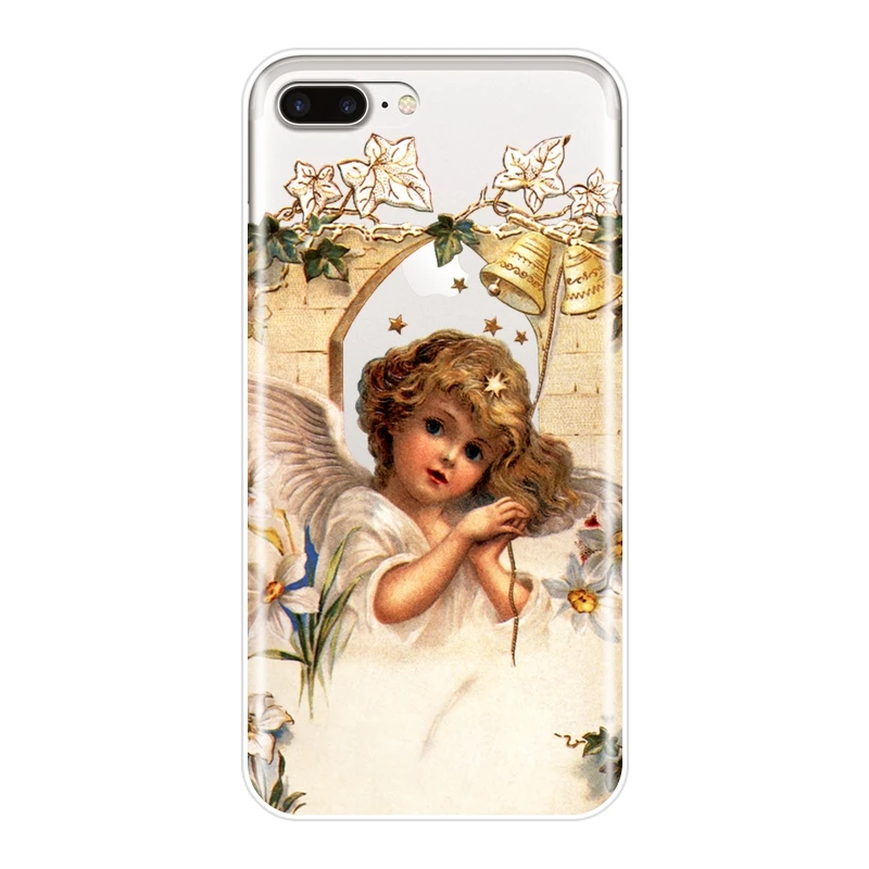 Мягкий силиконовый чехол для телефона Apple iPhone 6 S 7 8 X XR XS Max задняя крышка ангела