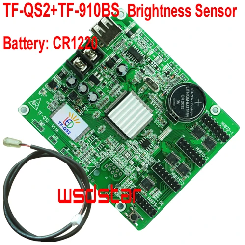 TF QS2 + 910BS датчик яркости 256*128 512*64 4 * HUB75 HUB75E USB полноцветная асинхронная