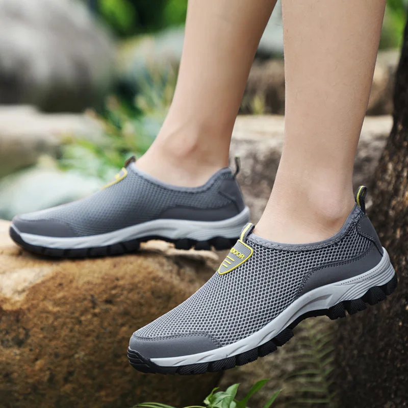 Fashion Men Casual Shoes Slip-on Summer Breathable Mesh Men's Flats Trainers Sneaker Water Loafers Shoe Mens Zapatos Hombre | Обувь
