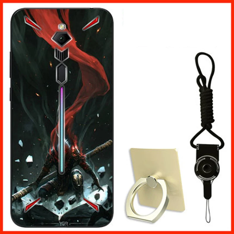 Для zte Nubia Red Magic 3 s чехол с рисунком черный силиконовый мягкий ТПУ задняя крышка для Nubia RedMagic 3 s 3 s Magic3s защитный бампер для телефона