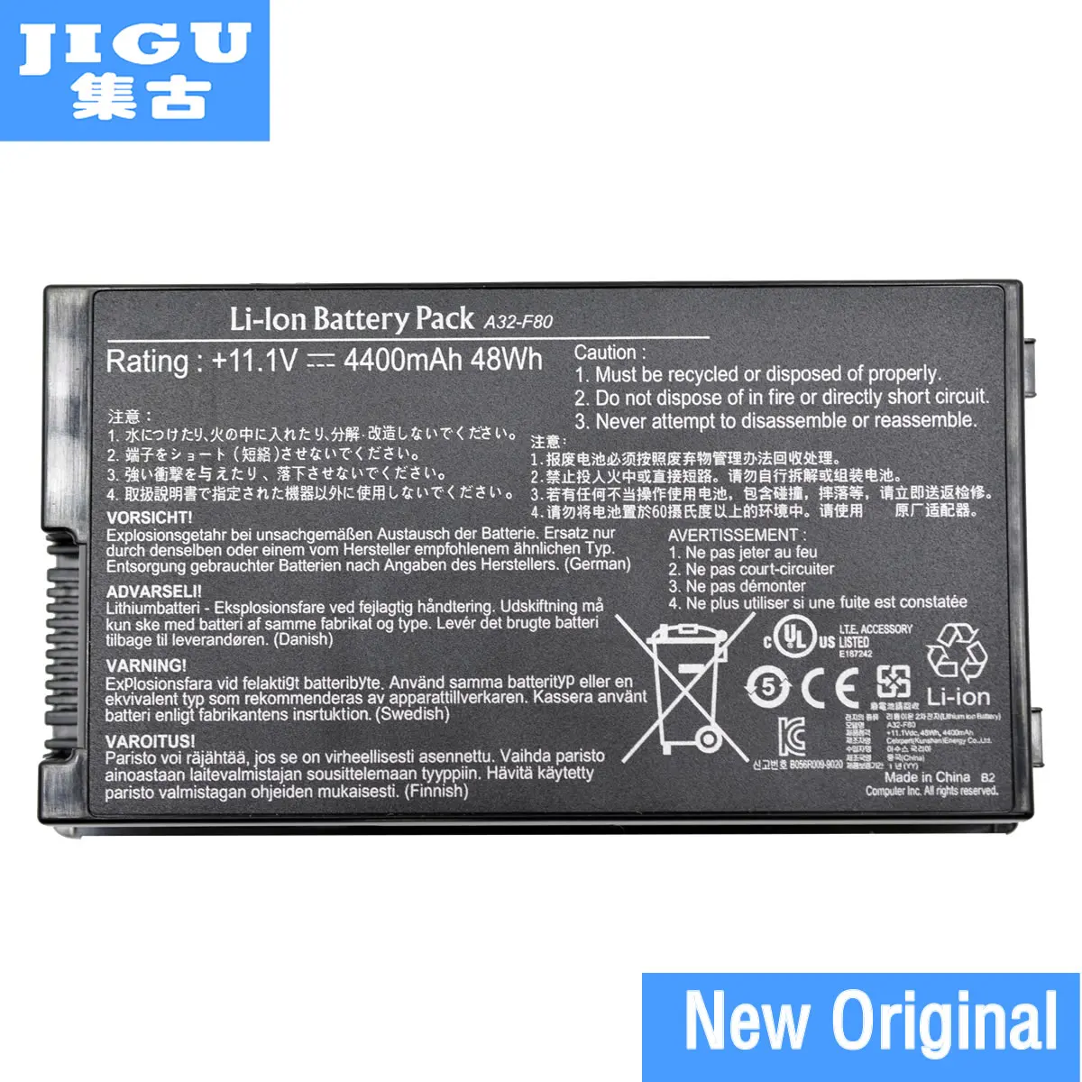 

JIGU A32-F80 F80A F80H Оригинал Аккумулятор для ноутбука Asus F80 F80Cr F80s F81 F81E F81Se F83 F83Cr F83E F83S F83V F83T K41 K41E