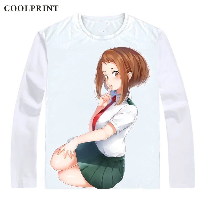 Uraraka Ochako футболка Boku no Hero Academy My Hero Academy мужская футболка Повседневная Винтажная футболка футболки с длинными рукавами и принтом - Цвет: Style 19
